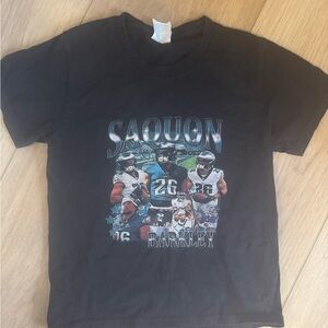 Saquon Barkley Black Graphic Kids T-Shirt
